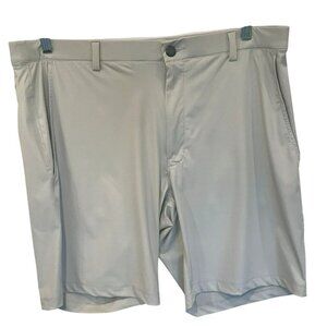 Infinity Linear Flex Men's Flat Front Bermuda Golf Shorts Size 40 in Light Tan